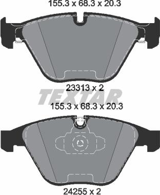 Textar 2331301 - Brake Pad Set, disc brake autospares.lv