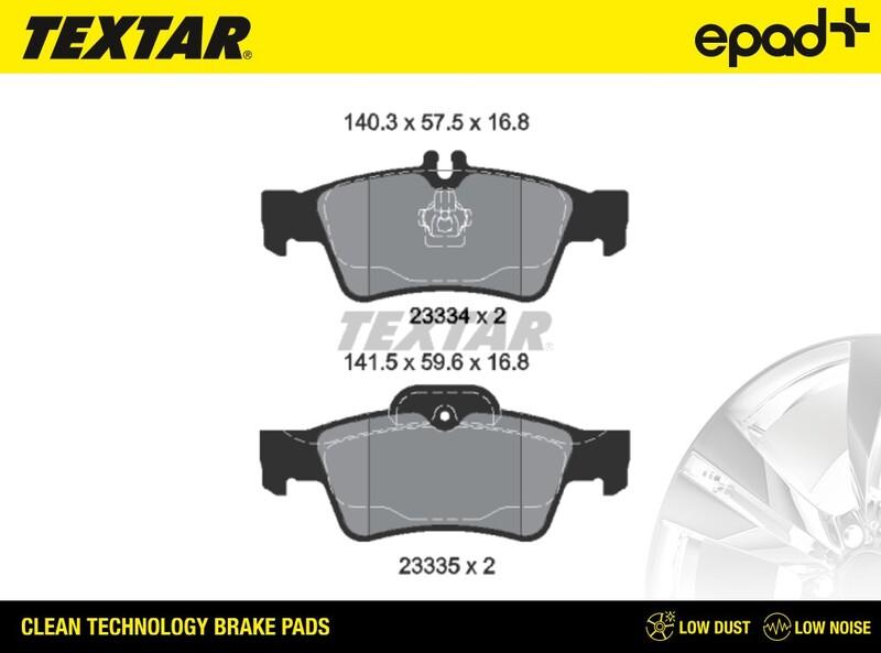 Textar 2333403CP - Brake Pad Set, disc brake autospares.lv