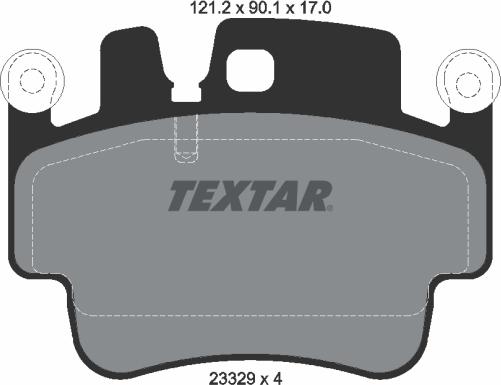 Textar 2332902 - Brake Pad Set, disc brake autospares.lv