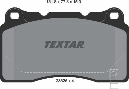 Textar 2332501 - Brake Pad Set, disc brake autospares.lv