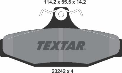 Textar 2324204 - Brake Pad Set, disc brake autospares.lv