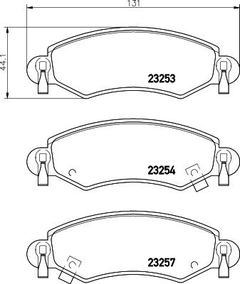 Textar 2325303 - Brake Pad Set, disc brake autospares.lv