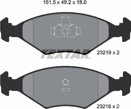Textar 2321901 - Brake Pad Set, disc brake autospares.lv