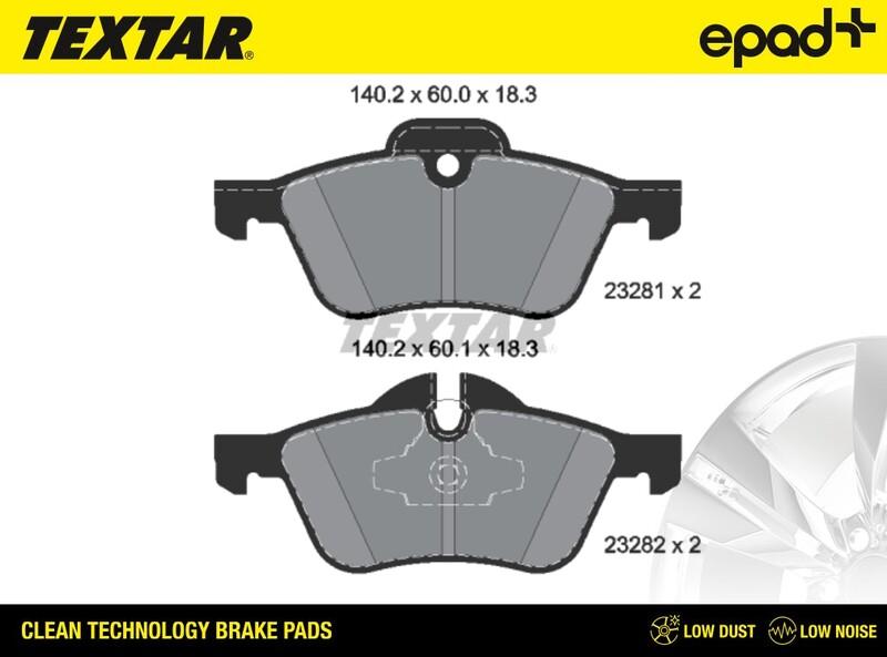 Textar 2328101CP - Brake Pad Set, disc brake autospares.lv