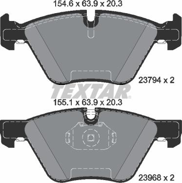 Textar 2379401 - Brake Pad Set, disc brake autospares.lv
