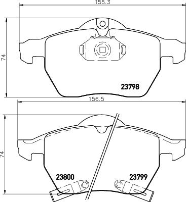 Textar 2379801 - Brake Pad Set, disc brake autospares.lv