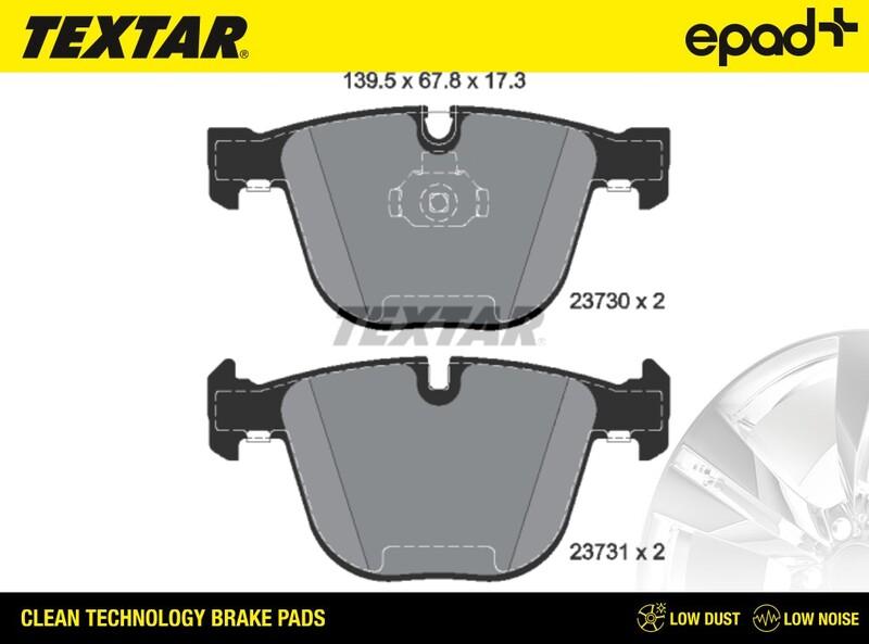 Textar 2373001CP - Brake Pad Set, disc brake autospares.lv