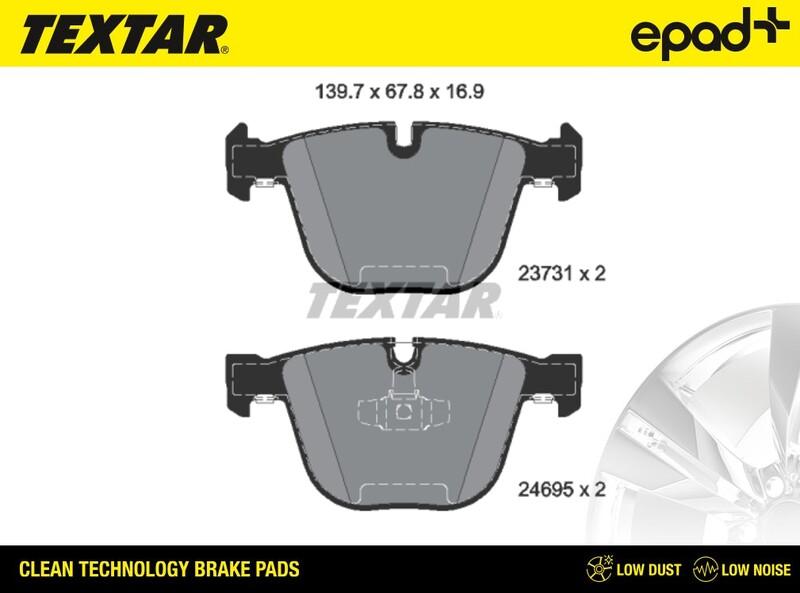 Textar 2373101CP - Brake Pad Set, disc brake autospares.lv