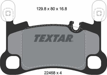 Textar 2246801 - Brake Pad Set, disc brake autospares.lv