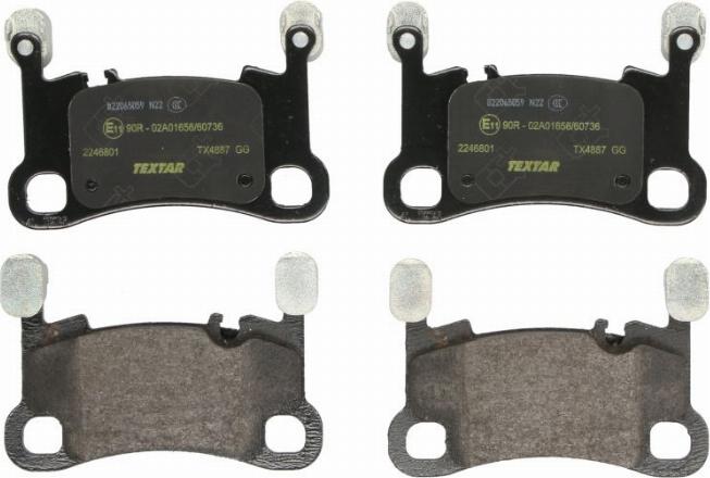 Textar 2246801 - Brake Pad Set, disc brake autospares.lv