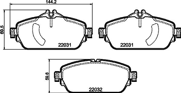 Textar 2203106 - Brake Pad Set, disc brake autospares.lv