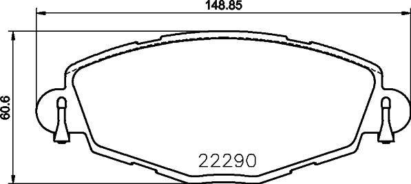 Textar 2229001 - Brake Pad Set, disc brake autospares.lv
