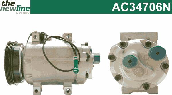 The NewLine AC34706N - Compressor, air conditioning autospares.lv