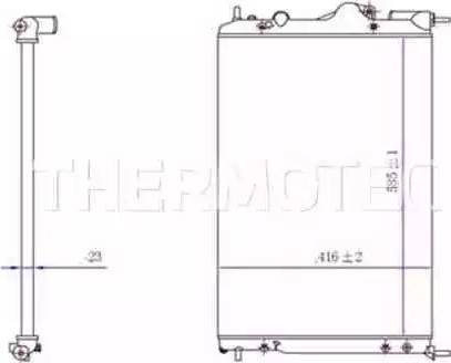 Thermotec D7R016TT - Radiator, engine cooling autospares.lv