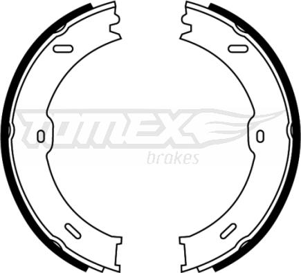 TOMEX brakes TX 22-13 - Brake Shoe Set autospares.lv