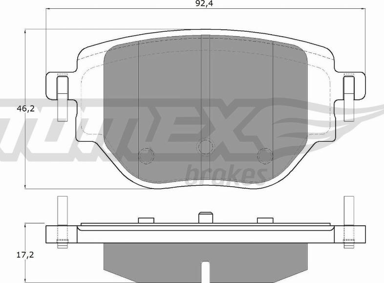 TOMEX brakes TX 19-91 - Brake Pad Set, disc brake autospares.lv