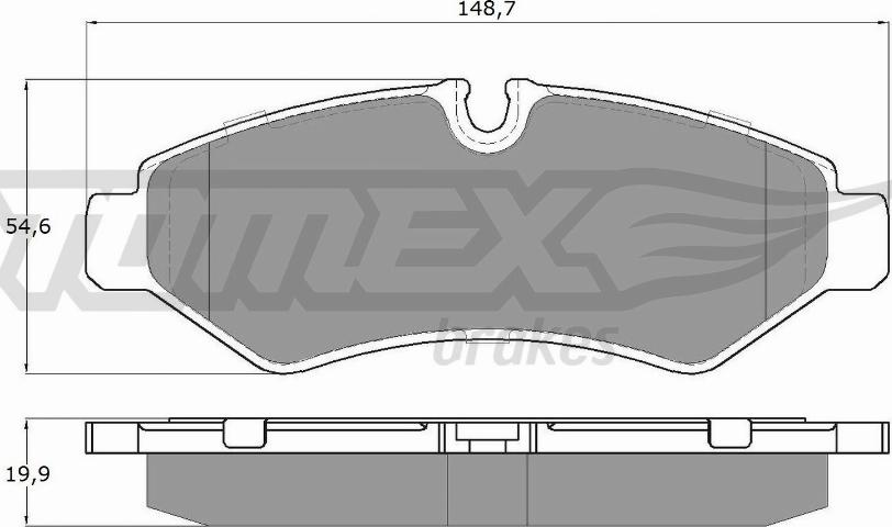 TOMEX brakes TX 19-51 - Brake Pad Set, disc brake autospares.lv