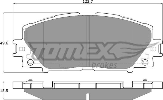 TOMEX brakes TX 19-35 - Brake Pad Set, disc brake autospares.lv