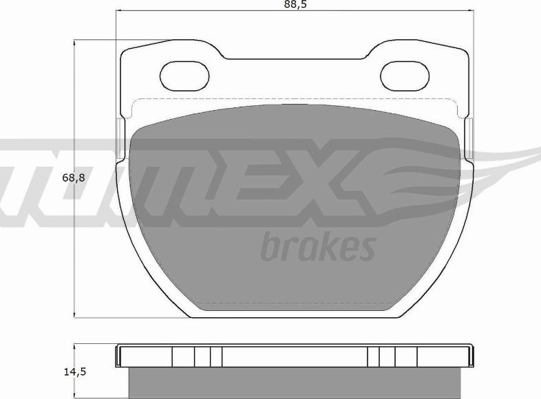 TOMEX brakes TX 19-24 - Brake Pad Set, disc brake autospares.lv