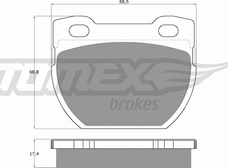 TOMEX brakes TX 19-25 - Brake Pad Set, disc brake autospares.lv