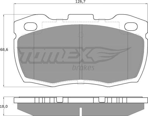 TOMEX brakes TX 19-23 - Brake Pad Set, disc brake autospares.lv