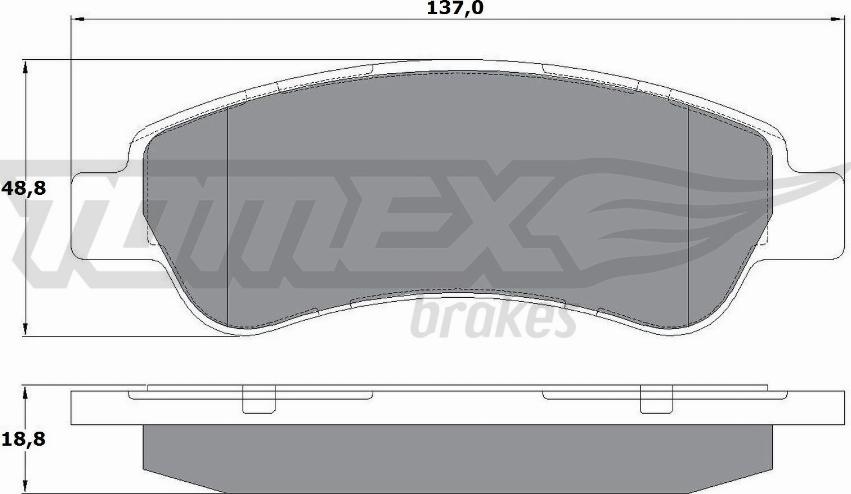 TOMEX brakes TX 14-411 - Brake Pad Set, disc brake autospares.lv