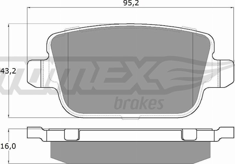 TOMEX brakes TX 14-48 - Brake Pad Set, disc brake autospares.lv