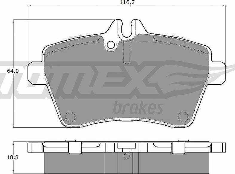 TOMEX brakes TX 14-56 - Brake Pad Set, disc brake autospares.lv