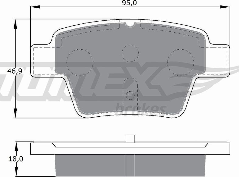 TOMEX brakes TX 14-65 - Brake Pad Set, disc brake autospares.lv