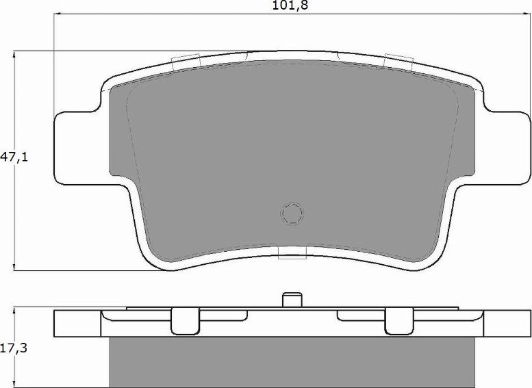 TOMEX brakes TX 14-62 - Brake Pad Set, disc brake autospares.lv