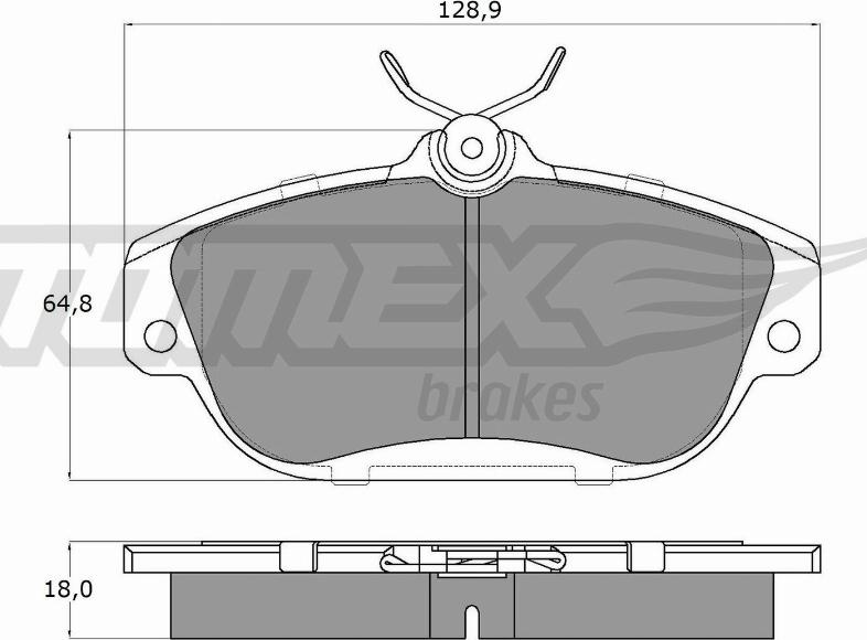 TOMEX brakes TX 14-01 - Brake Pad Set, disc brake autospares.lv