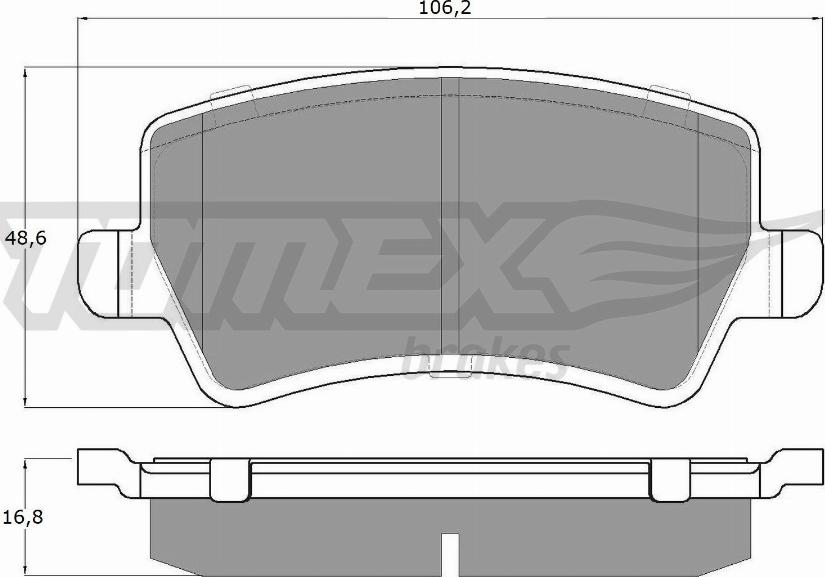 TOMEX brakes TX 14-85 - Brake Pad Set, disc brake autospares.lv