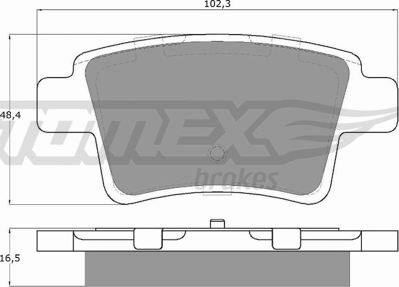 TOMEX brakes TX 14-82 - Brake Pad Set, disc brake autospares.lv