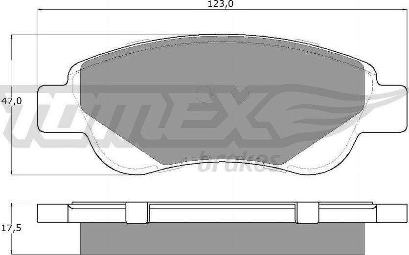 TOMEX brakes TX 14-37 - Brake Pad Set, disc brake autospares.lv