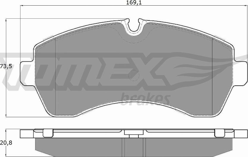 TOMEX brakes TX 14-24 - Brake Pad Set, disc brake autospares.lv