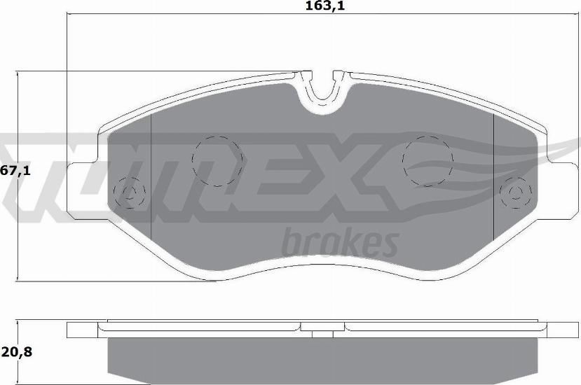 TOMEX brakes TX 14-25 - Brake Pad Set, disc brake autospares.lv
