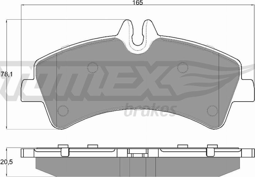 TOMEX brakes TX 14-26 - Brake Pad Set, disc brake autospares.lv