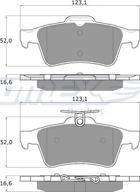 TOMEX brakes TX 14-28 - Brake Pad Set, disc brake autospares.lv