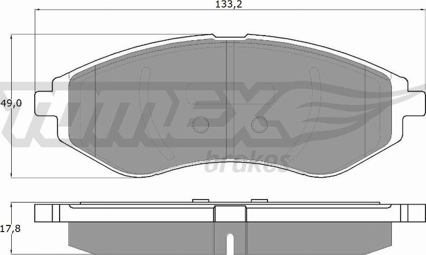 TOMEX brakes TX 14-22 - Brake Pad Set, disc brake autospares.lv