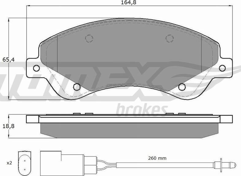 TOMEX brakes TX 14-79 - Brake Pad Set, disc brake autospares.lv