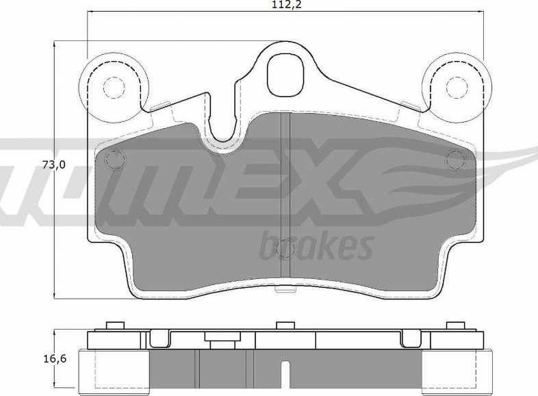 TOMEX brakes TX 14-76 - Brake Pad Set, disc brake autospares.lv