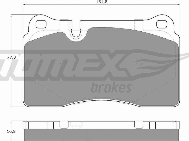 TOMEX brakes TX 14-73 - Brake Pad Set, disc brake autospares.lv