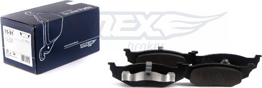 TOMEX brakes TX 15-91 - Brake Pad Set, disc brake autospares.lv