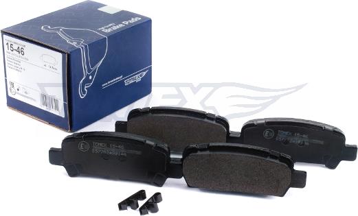 TOMEX brakes TX 15-46 - Brake Pad Set, disc brake autospares.lv