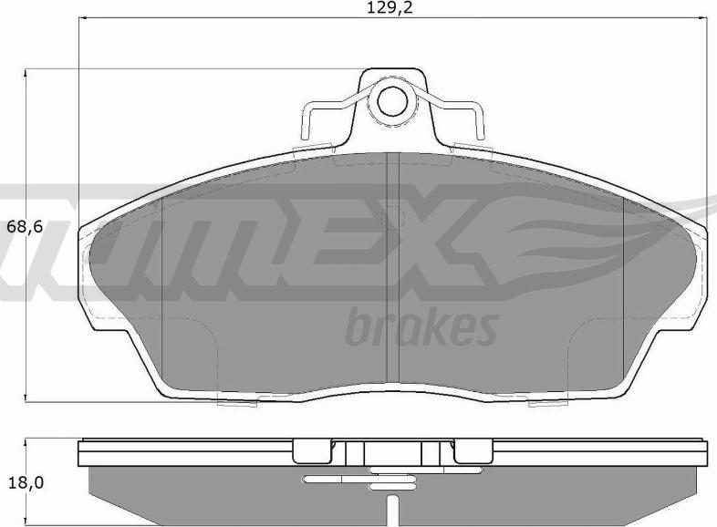 TOMEX brakes TX 15-40 - Brake Pad Set, disc brake autospares.lv