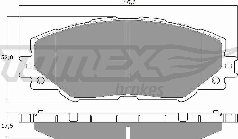 TOMEX brakes TX 15-41 - Brake Pad Set, disc brake autospares.lv