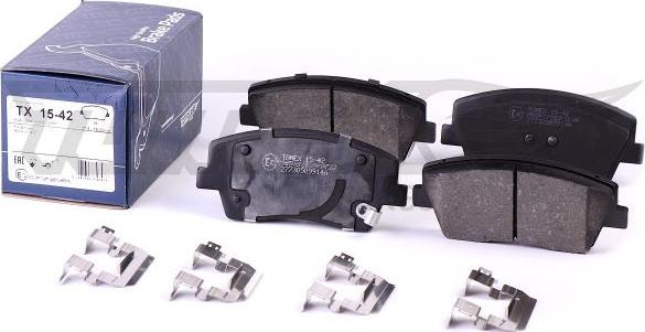 TOMEX brakes TX 15-42 - Brake Pad Set, disc brake autospares.lv