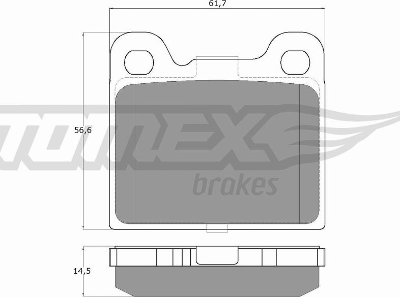 TOMEX brakes TX 15-06 - Brake Pad Set, disc brake autospares.lv