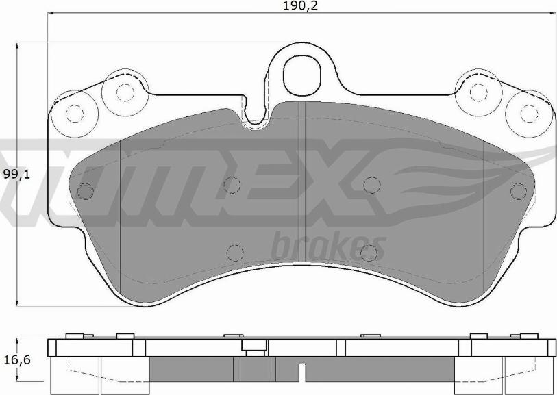 TOMEX brakes TX 15-16 - Brake Pad Set, disc brake autospares.lv
