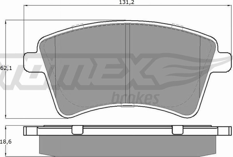 TOMEX brakes TX 15-84 - Brake Pad Set, disc brake autospares.lv